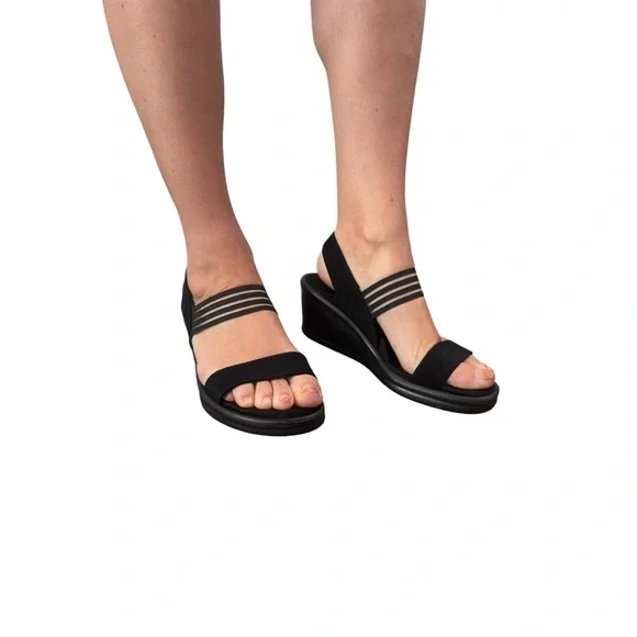 Skechers Memory Foam Wedge Sandals. Worn once! - Picture 7 of 10